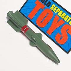 GI Joe Ammo Dump Unit 109MM MISSILE w sticker rocket original 1985 playset part