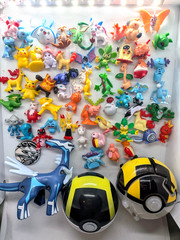 Pokemon Mini Figures Mixed Lot of 56 Miniature Toys PK China 2 Pokeballs