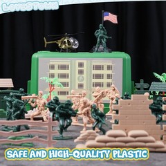 LovesTown 117PCS Army Men Playset, Military Soldier Set Army Action Figures B…