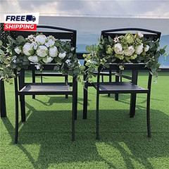 Wedding Arch Flowers, 30 Inch Rustic Artificial Floral Swag for Door Lintel, Gre
