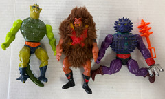 Lot of 3 USED Vintage Masters of the Universe ~ Grizzlor ~ Leech ~ Spikor ~