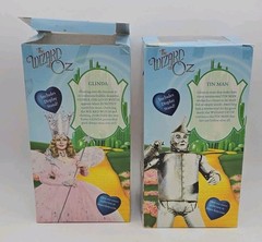 Wizard of Oz Brass Key Porcelain Doll Set of 5 Dorothy Toto Tin Man Scarecrow