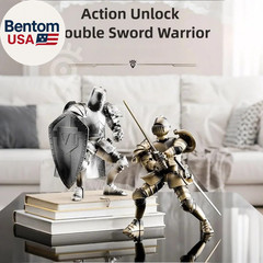 Medieval Action Figures,Knight Armor Action Figure,Multi-Jointed Movable Robot M