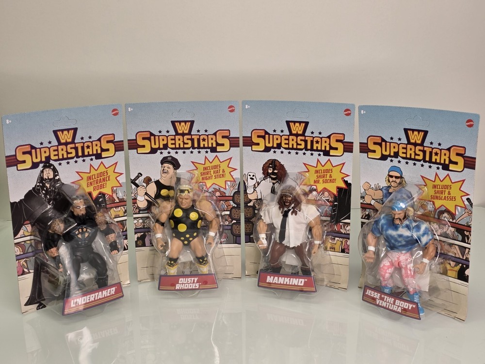 WWE Superstars Series 18 Full Set Undertaker Mankind Ventura Rhodes Mattel 2026