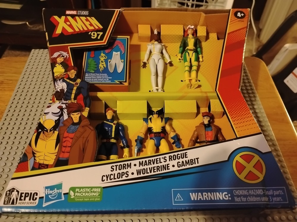 NEW X-MEN 97 CYCLOPS WOLVERINE STORM ROGUE GAMBIT 5 FIGURE SET 3.75″
