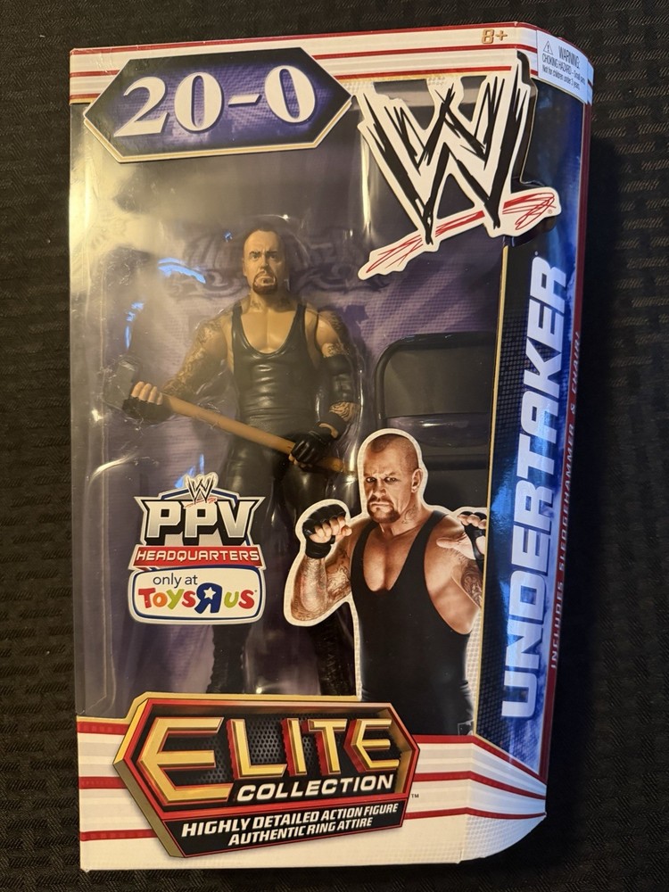WWE Elite Wrestlemania Undertaker 20-0 Action Figure Toys R US Exclusive, Sealed