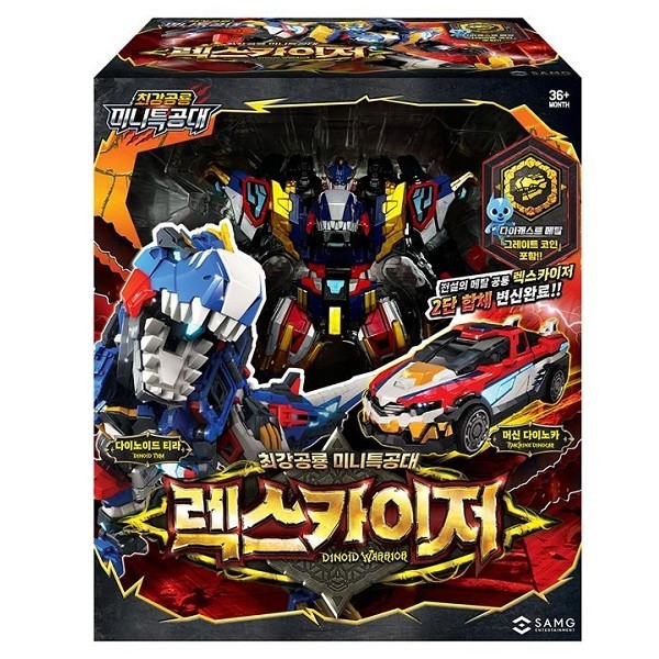 MINIFORCE DINOID WARRIOR REX KAISER INTEGRATION TRANSFORMER DINO ROBOT CAR