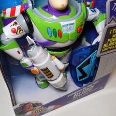 Toy Story Power Blaster Buzz Lightyear Thinkway Toys Talking Figure Boxed RARE