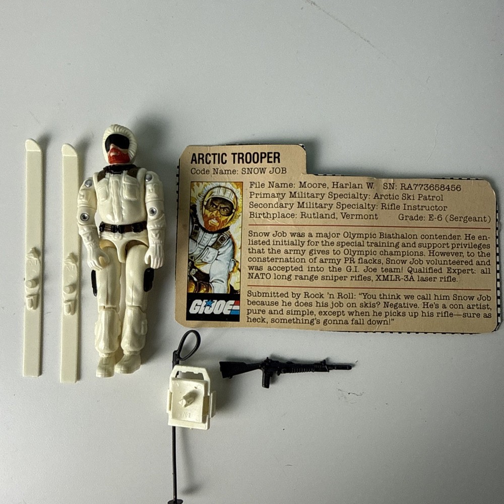 GI Joe Snow Job 1983 v1 *100% COMPLETE w/File Card, Excellent!* Vintage ARAH