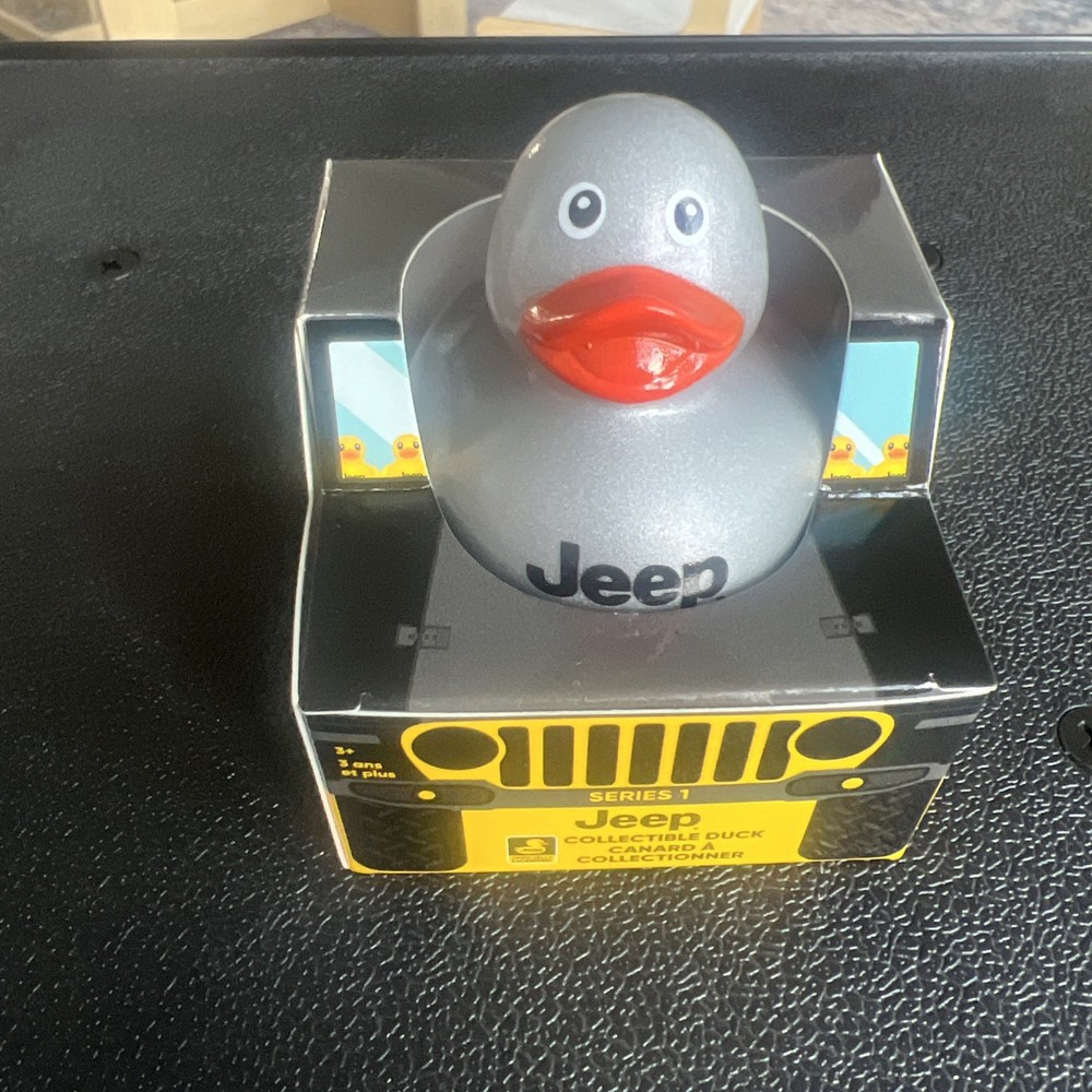 Jeep Branded 2″ Ducks in Paper Jeep 4×4 Box – Silver Sparkle Series 1
