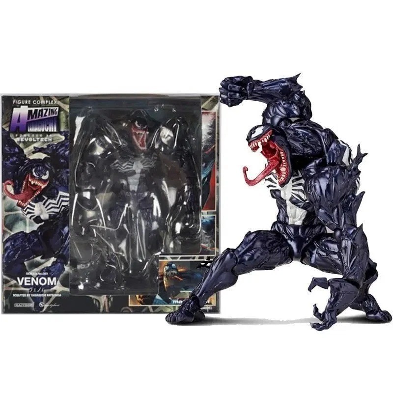 6.7” Venom Action Figure Yamaguchi Revoltech Poseable Collectible Toy 17cm Gift