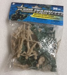 Military Toy Soldier Army Men Action Figures Original Packaging Green/Tan 35 PC