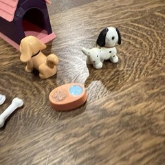 VTG 90s Jasman My Precious Pets Lot with Dog House And Dogs Food Bowl Bone