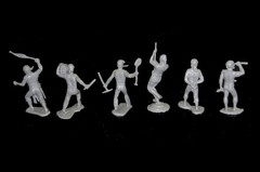 MARX Pirates set #1 6 pirates in 6 poses (gray) Marx playsets toy soldier 54mm