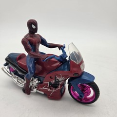 Spider-Man ’95, 02, 06 Lot Of 8 Hasbro Action Figures Plus Motorcycle VTG Spidey