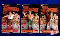 WWE LJN Superstars Roddy Piper The Rock Jake the Snake MATTEL Black Cards Chase