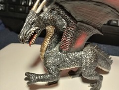 MOJO Steel Dragon (MOJO, 2014, Black, Red, Gold, Fantasy, Figurine)