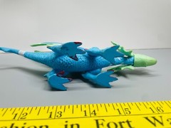 Shantou Dragon Toy Action Figure SDE 8″ Tall Display Blue Green Winged Dinosaur