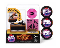 ⭐️Viral ZURU Mini Brands Vinyl Record Player REALLY WORKS + 13 Records Box Set