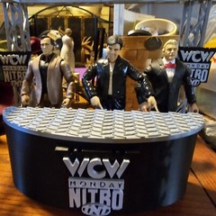 WWE Mattel WCW/NWO Monday Nitro Announce Table With Changeable Logos Accessory