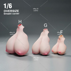 1/6 Female Breast Cover Big Huge Replacement Model For 12”PH TBL Figure Body