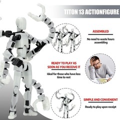 T13 Fully Jointed 3D Printed Figure with Weapons