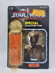 Vintage Kenner Star Wars Power Of The Force EV-9D9 Droid Last 17 -Coin On Card-