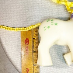 My Little Pony Cream Body Yellow Hair Green Stars Brown Eyes Purple Neck Decor
