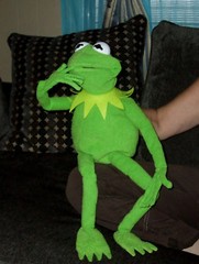 KERMIT FROG FULL BODY HAND PUPPET PROFESIONAL PUPPET Wired Hands,plus arm Rod