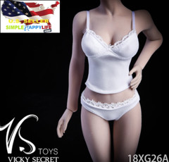 1/6 Female WHITE Tank top Panties underwear set for Kumik PHICEN hot toys ❶USA❶