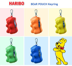 HARIBO BEAR POUCH KEYRING 3D Card Key Case 5 Colors 14.5cm Polyester Cover