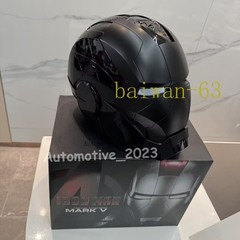 US STOCK Iron Man 1:1 Matte Black MK5 Helmet Deformable Voice Control Wearable
