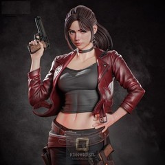 Claire Redfield R.E Figure/Statue, sla/pla 3d printed,Painted,handmade