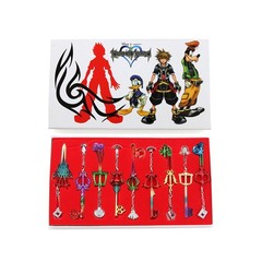 KEYBLADES Kingdom Hearts 9 Pcs. Key Chain Set (Video Games KeyChain Charm)