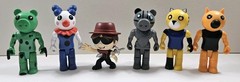 Roblox Piggy 6 Figure Lot Dinopiggy – Clowny – Red Hat – Robby – Tigry – Foxy
