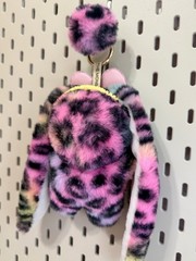 NEW Custom Made Monsters RAINBOW CHEETAH Leopard BUNNY RABBIT Plush Pendant Doll