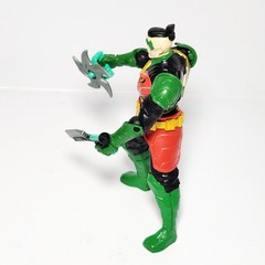 DC Comics Robin Ninja Strike Action Figure Toy with Accessories Black Red Green