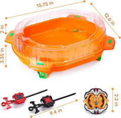 Stadium Arena Set, 6 Burst Battling Tops & 2 Launchers, Battle Toy Ages 6+ | Ant