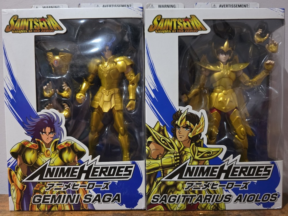 Bandai Anime Heroes Knights of the Zodiac Aiolos And Saga Action Figures 2-pack