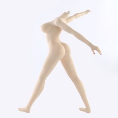 JIAOU DOLL 1:6 JOQ09F Pale Large Bust Seamless Body For 12″ Female Action Figure