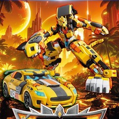 Metal Cardbot W Season 3 Tachy Cheetah Transformer Robot Car Toy 2026 Korean Toy
