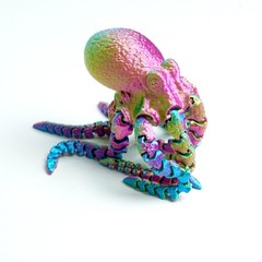 10.6inch 3D Printed Octopus Model,Articulated Animals Figure,Toys Home Decor