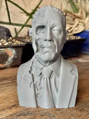 Gus Fring Burnt Face Breaking Bad Bust 6.5” 3D Printed Collectible Statue