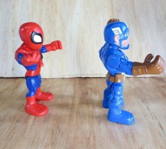 Lot of Spiderman Captain America Playskool Marvel Super Hero Adventures 5″ 2018