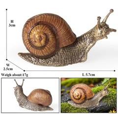Brown Snail Toy Action Figure Small Animal Figurine Doll Gift for Kids