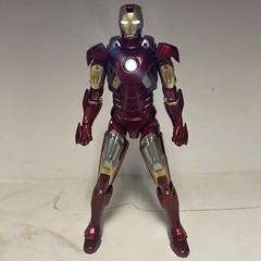 Marvel Avengers Iron Man Mark 7 MK7 Ironman Toy LED Light Action Figure Model