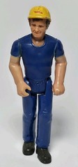 Vtg Tonka Adventure People Construction Worker Blue Shirt & Pants Figure (T2)