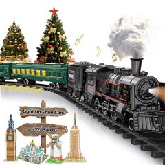 Electric Train Sets for Boys Girls Metal Alloy Christmas Trains Toys Steam Locom