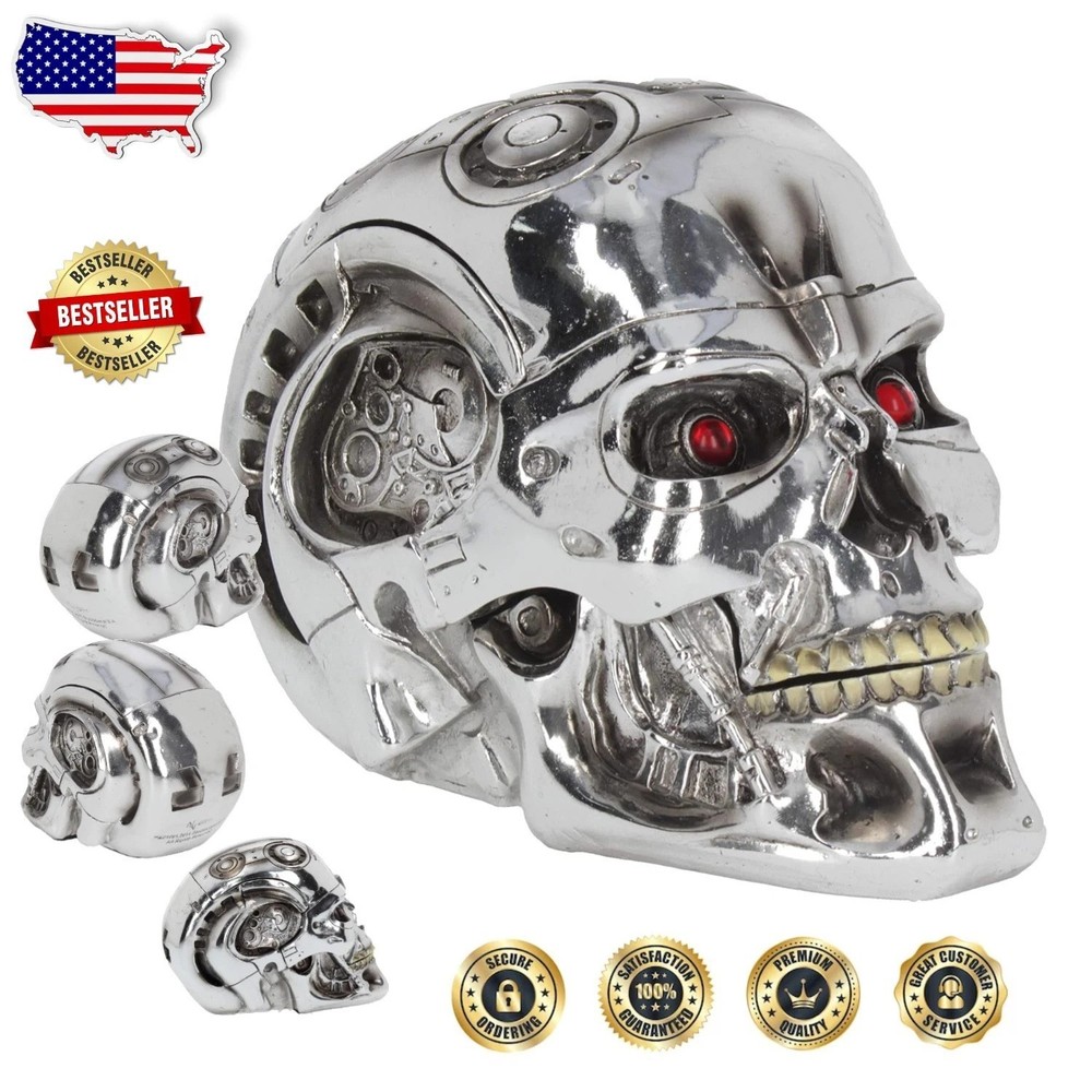 Officially Licensed Terminator T-Box 18cm Silver Resin Modern Action Figure