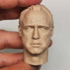 Unpainted Marlon Brando Godfather Carved Fit 1/6 COOMODEL Action Figure